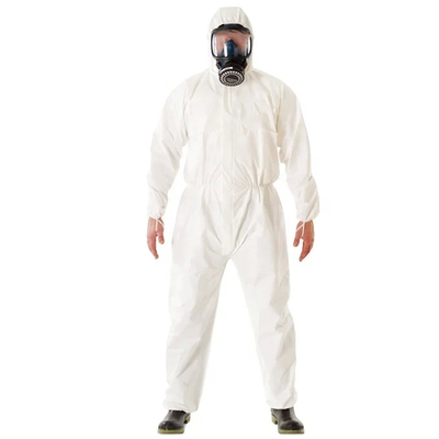 Een eenzijdige kleding van niet-geweven textiel met een ronde nek en lange mouw